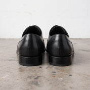 Men's Black Apron-Toe Leather Oxfords — Rodney