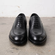 Men's Black Apron-Toe Leather Oxfords — Rodney
