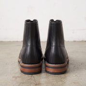 Men's Black Cap-Toe Leather Boots — Falmer