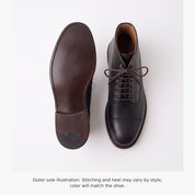 Men's Black Cap-Toe Leather Derby Ankle Boots — Ickleton