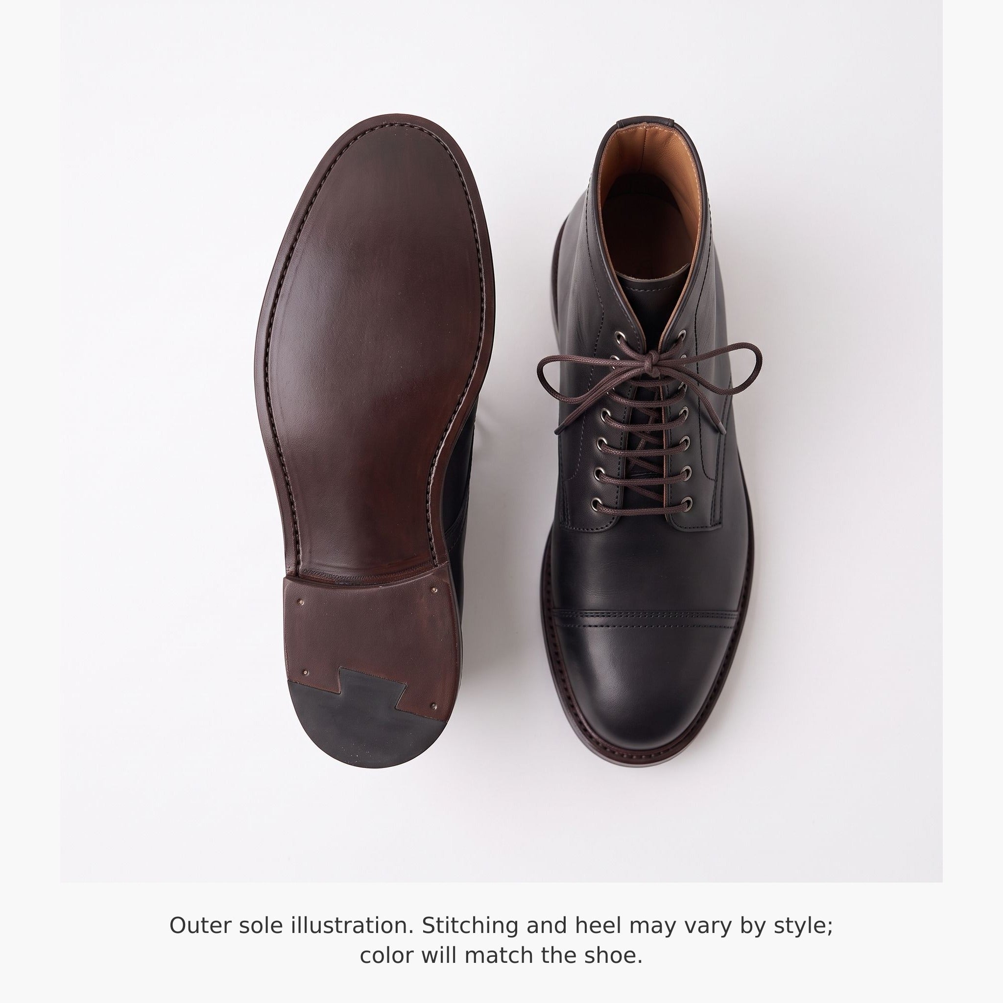 Men's Black Cap-Toe Leather Derby Ankle Boots — Ickleton