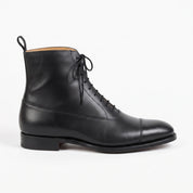 Men's Black Cap-Toe Leather Oxford Boots — Wingham