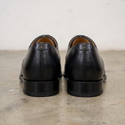 Men's Black Cap-Toe Leather Oxfords — Adcombe