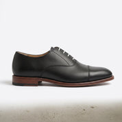 Men's Black Cap-Toe Leather Oxfords — Bromley — Bromley