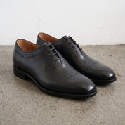 Men's Black Cap-Toe Leather Oxfords — Churwell