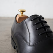 Men's Black Cap-Toe Leather Oxfords — Enright