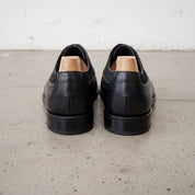 Men's Black Cap-Toe Leather Oxfords — Insley