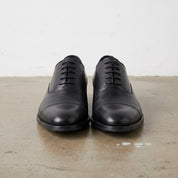 Men's Black Cap-Toe Leather Oxfords — Oakes