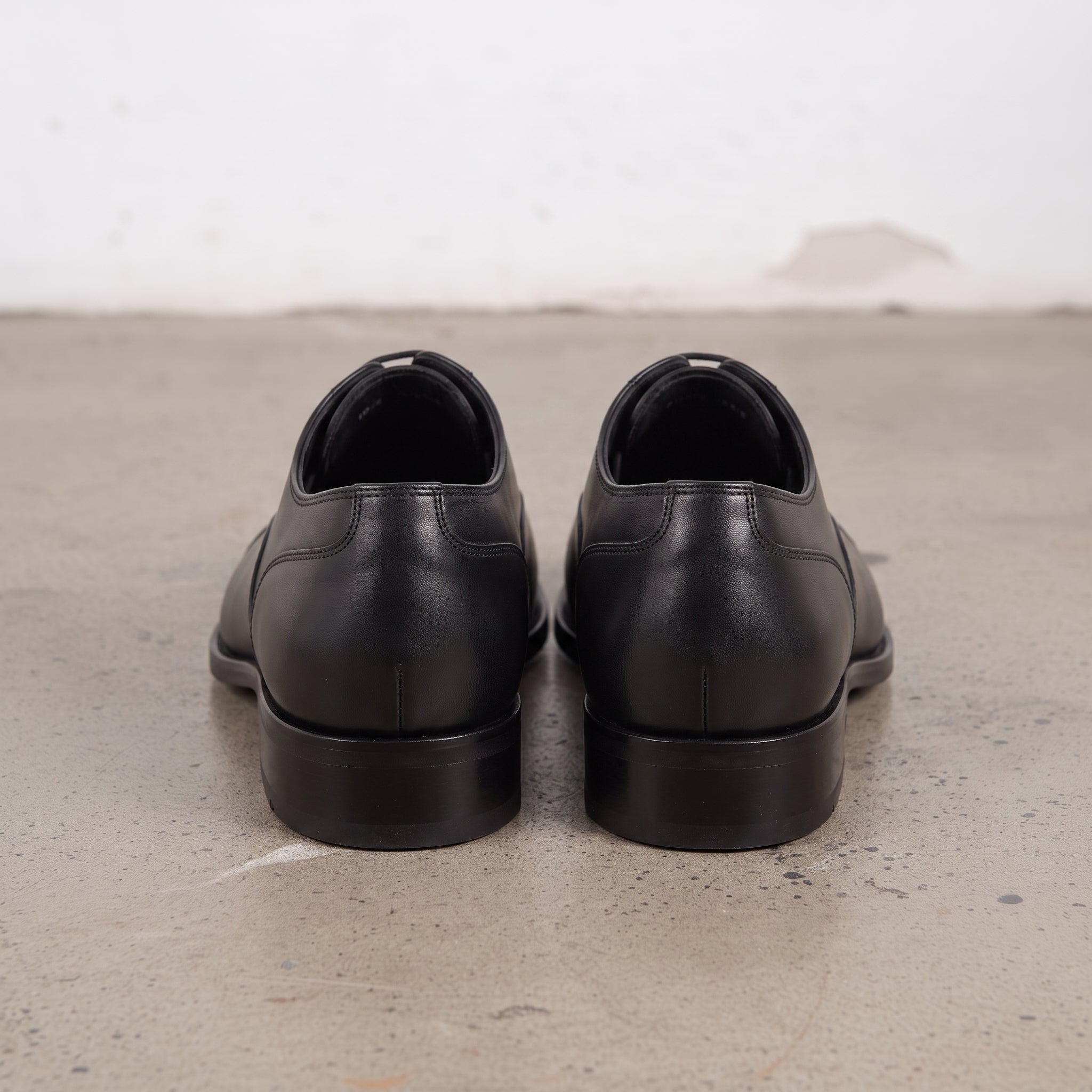 Men's Black Cap-Toe Leather Oxfords — Sotheby