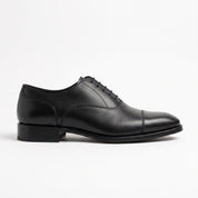 Men's Black Cap-Toe Leather Oxfords — Sotheby