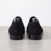 Men's Black Cap-Toe Suede Oxfords — Dorward