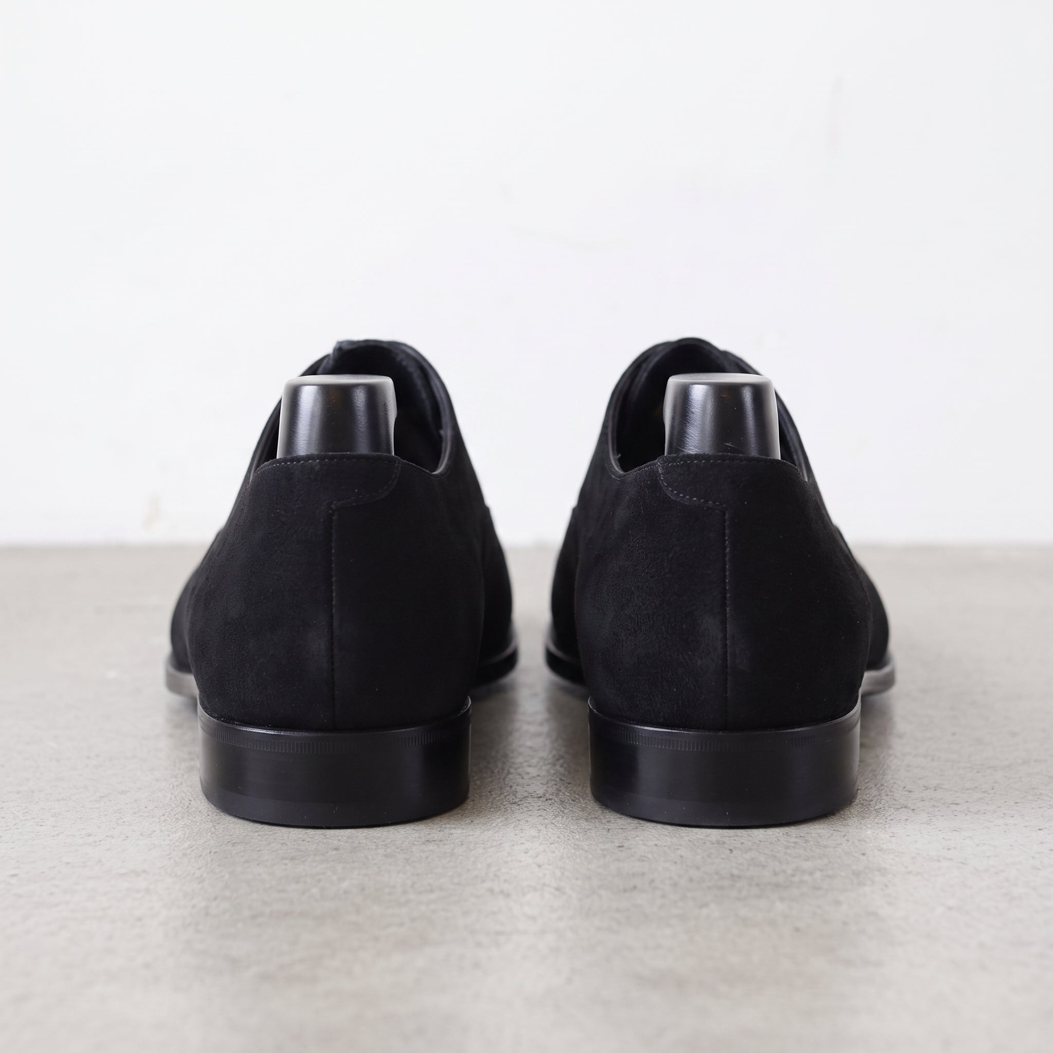 Men's Black Cap-Toe Suede Oxfords — Dorward