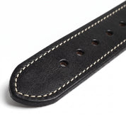 Men's Black Leather Buckleless Belt — Farnworth