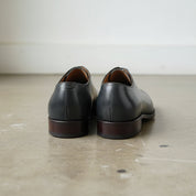 Mens Black dress shoes, Men leather Oxford shoes, shoes for men - back-view