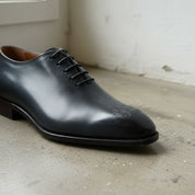 Mens Black dress shoes, Men leather Oxford shoes, shoes for men - detail-view-showing-texture