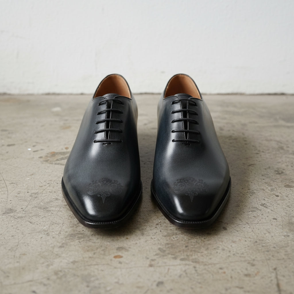 Mens Black dress shoes, Men leather Oxford shoes, shoes for men - front-view