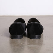 Men's Black Embroidered Velvet Loafers — Holt