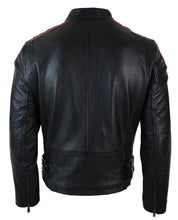 Mens black genuine sheep leather jacket Men motocycle retro style jacket