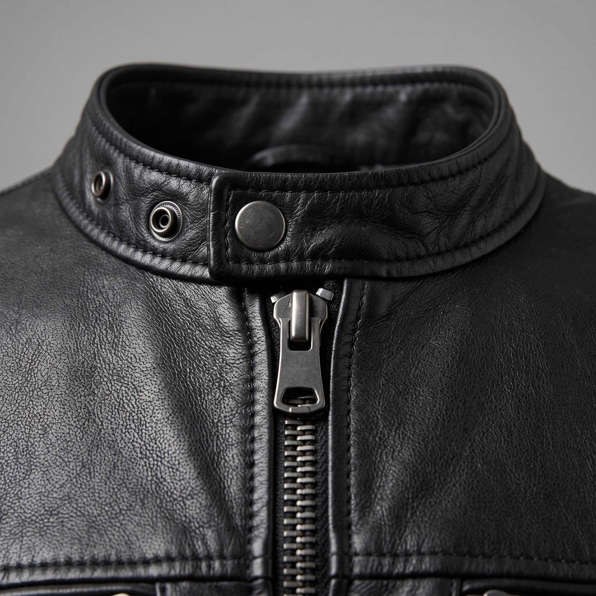 Men's Black Leather Cafe Racer Jacket — Beighton