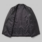 Men's Black Leather Blazer — Belvoir