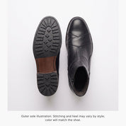 Men's Black Leather Cap-Toe Ankle Zip Boots — Berkshire