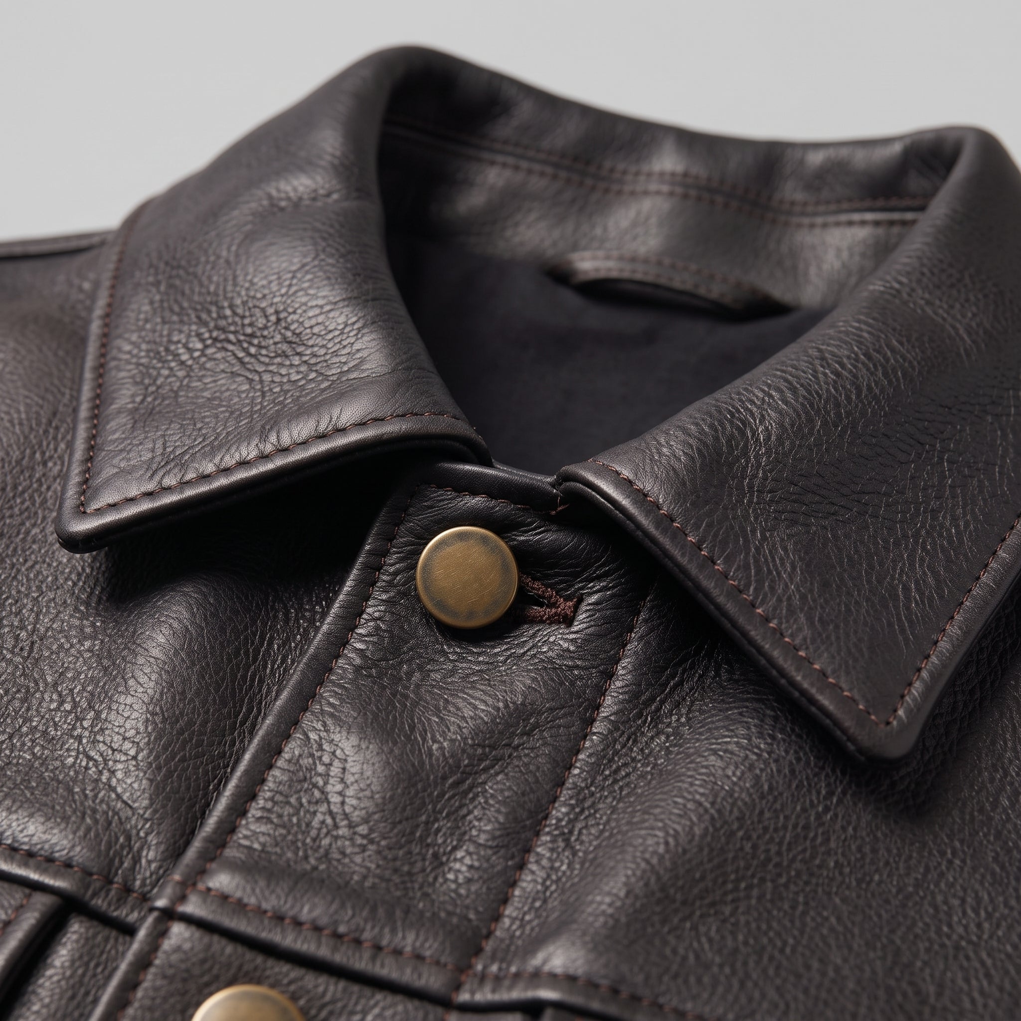 Men's Black Leather Trucker Jacket — Baynards