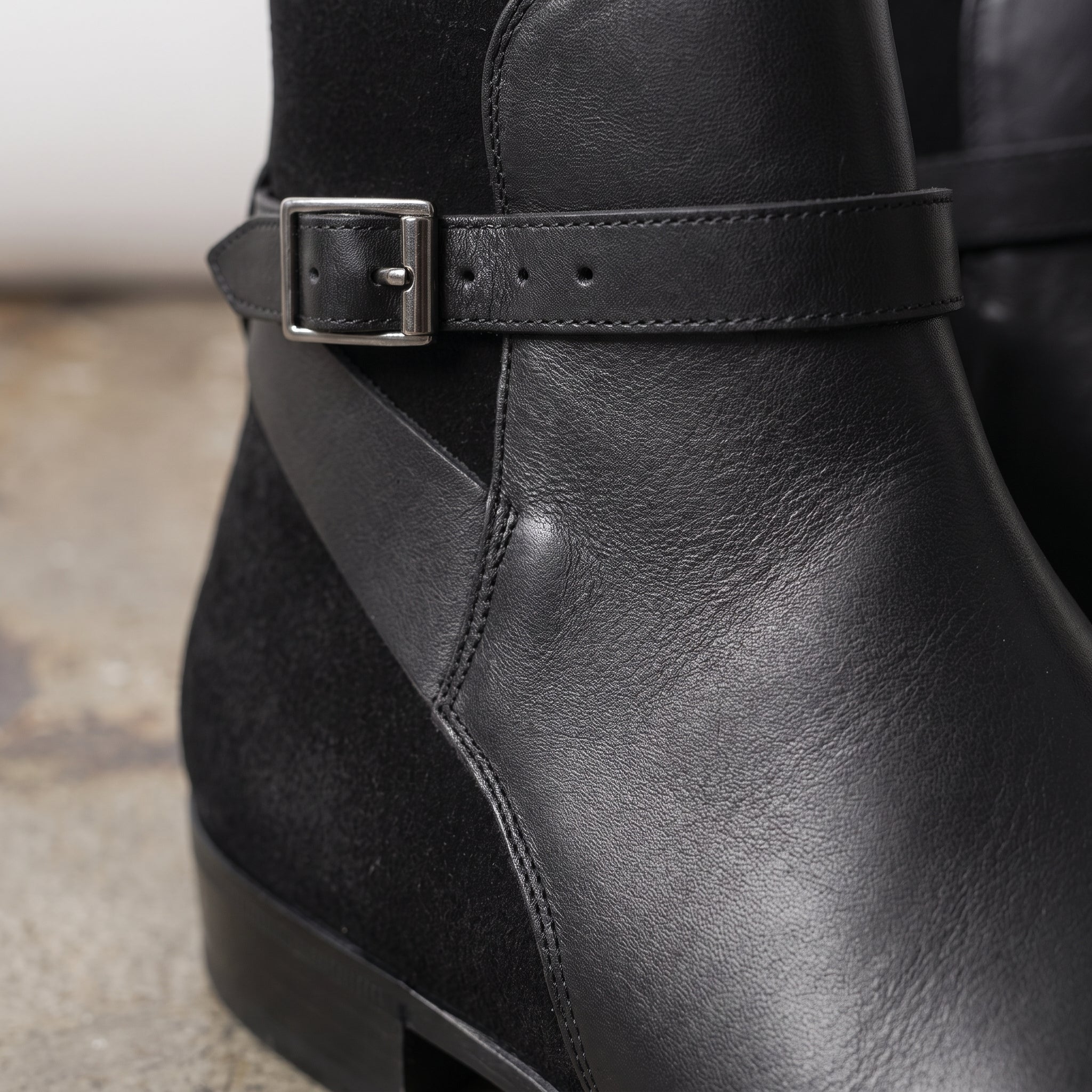 Men's Black Leather Jodhpur  Boots — Orton — Orton