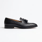 Men's Black Leather Tassel Loafers — Gorman
