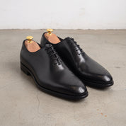 Men's Black Plain-Toe Leather Oxfords — Hayes