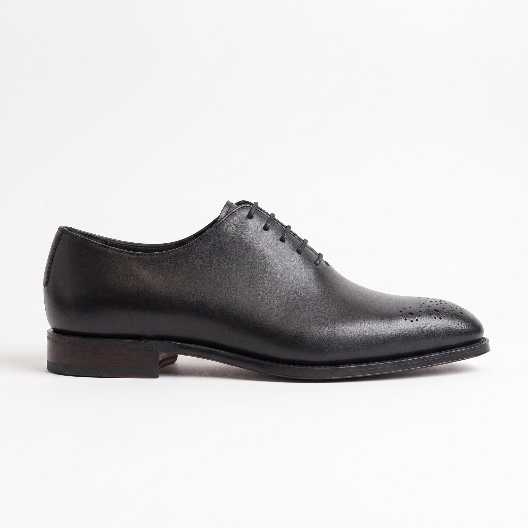 Men's Black Plain-Toe Leather Oxfords — Hayes