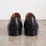 Men's Black Cap-Toe Brogue Leather Oxfords — Sheringham