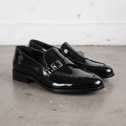Men's Black Patent Leather Monk Strap Loafers — Lofthouse