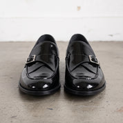 Men's Black Patent Leather Monk Strap Loafers — Lofthouse
