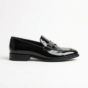 Men's Black Patent Leather Monk Strap Loafers — Lofthouse
