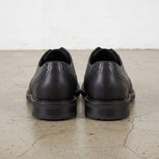 Men's Black Pebbled Leather Wingtip Brogue Derbys — Dalesford