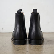 Men's Black Plain-Toe Leather Chelsea Boots — Allan
