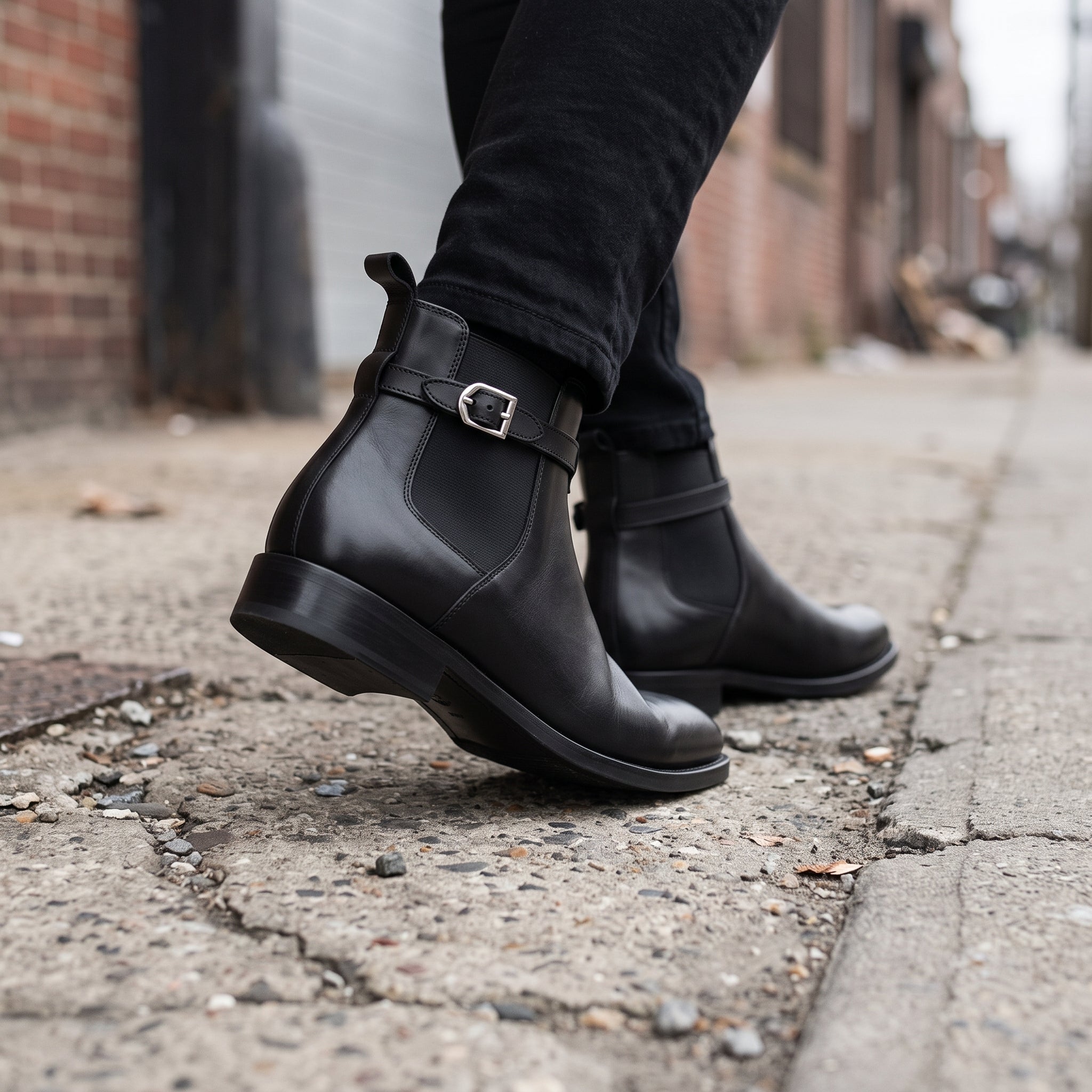 Men's Black Plain-Toe Leather Chelsea Boots — Boyden