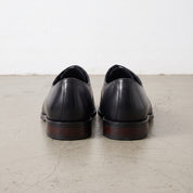 Men's Black Plain-Toe Leather Derbys — Alvaston