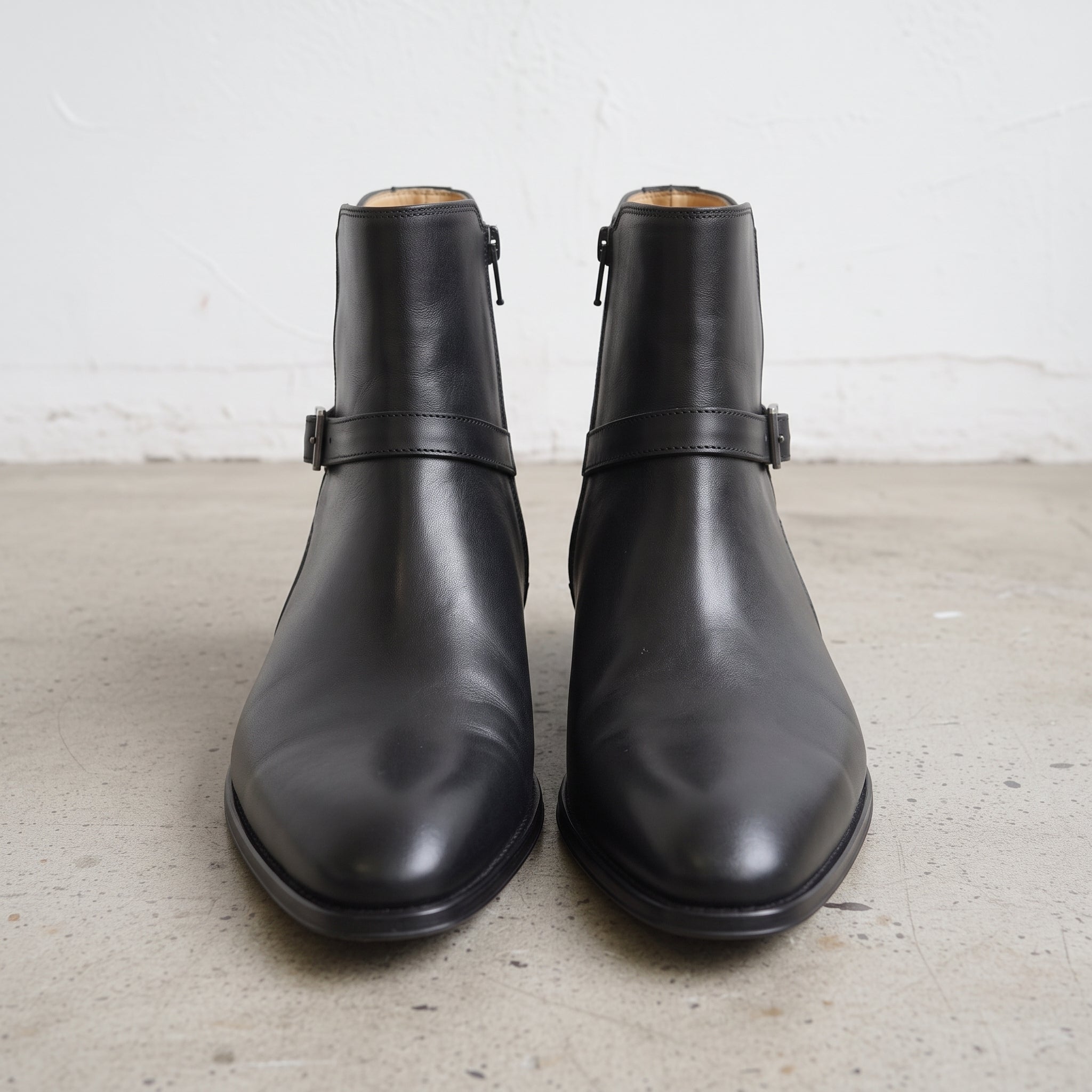 Men's Black Plain-Toe Leather Jodhpur Ankle Boots — Mordaunt