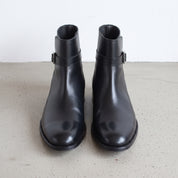 Men's Black Plain-Toe Leather Jodhpur Boots — Alcombe