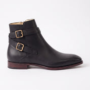 Men's Black Plain-Toe Leather Jodhpur Boots — Irwin
