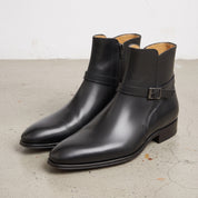 Men's Black Plain-Toe Leather Jodhpur Ankle Boots — Mordaunt