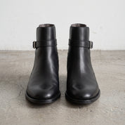 Men's Black Plain-Toe Leather Jodhpur Boots — Offham