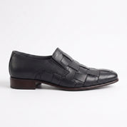 Men's Black Plain-Toe Leather Loafers — Dunley