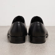Men's Black Plain-Toe Leather Oxfords — Hollis