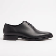 Men's Black Plain-Toe Leather Oxfords — Hollis