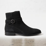 Men's Black Plain-Toe Suede Ankle Boots — Hollard — Hollard