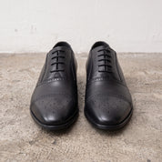 Men's Black Cap-Toe Leather Brogues — Aspall — Aspall