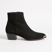 Men's Black Plain-Toe Suede Ankle Boots — Merrick — Merrick