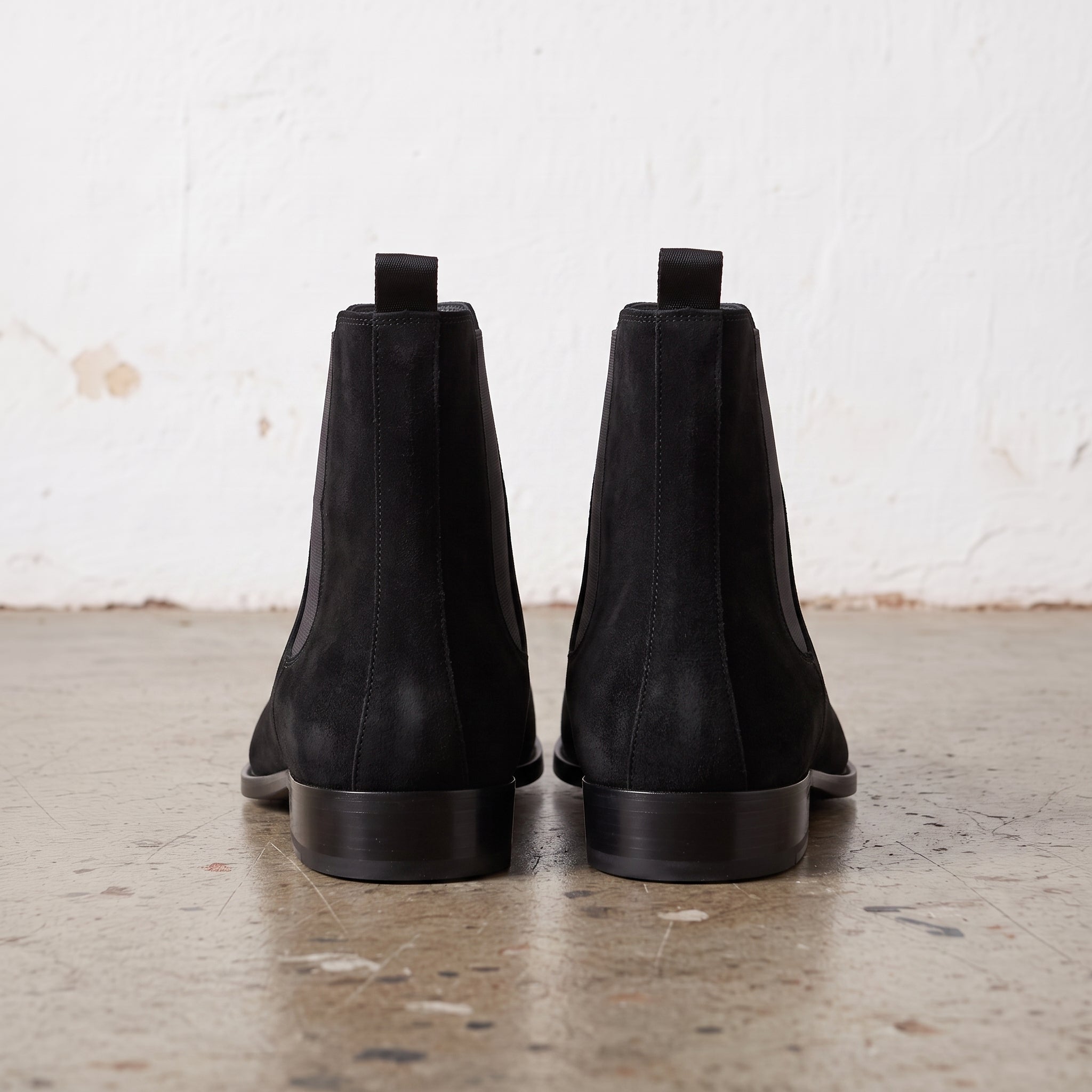 Men's Black Suede Chelsea Boots — Cardell
